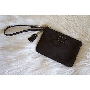 Small Black Coach Wristlet